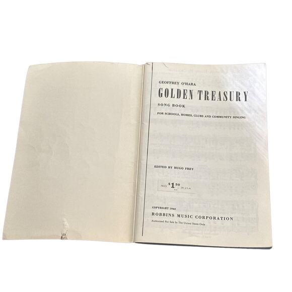 Golden Treasury Song Book by Geoffrey O'Hara 1943 VTG Antique Music Piano READ - Picture 3 of 8